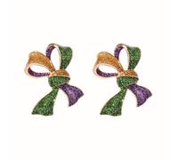 Mardi Gras Earrings Beaded MARDI GRAS Dangle Earrings Shiny Mask Crown Carnival Stud Drop Earrings Carnival Party Jewelry Gifts, S, Zinc, No Gemstone
