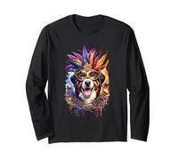 Mardi Gras Entlebucher Mountain Dog Long Sleeve T-Shirt
