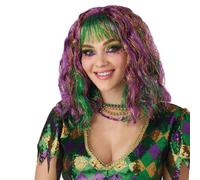 Mardi Gras Festival Adult Wig Costume One Size Fits Most