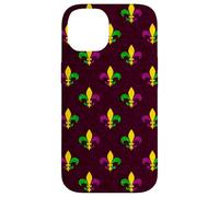 Mardi Gras Fleur de Lis Vintage Purple Case for iPhone 14