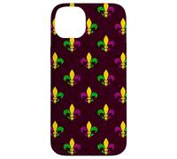 Mardi Gras Fleur de Lis Vintage Purple Case for iPhone 14 Plus
