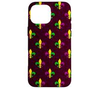 Mardi Gras Fleur de Lis Vintage Purple Case for iPhone 16 Pro Max