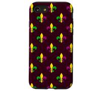 Mardi Gras Fleur de Lis Vintage Purple Case for iPhone SE (2020) / 7/8
