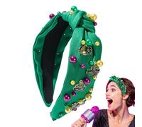 Mardi Gras Headband - Thick Beaded Hair Band for Carnival Parade, Wide Headband for Carnival with Rhinestones | Thick Hair Band of Different Colors Parade By Approx