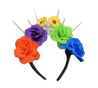Mardi Gras Headpiece Halloween Headbands Mexicans Day Of The Dead Headband Flower Headwear Mexicans Flower Crown Day Of The Dead Mardi Gras