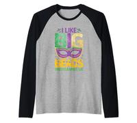 Mardi Gras I Like Big Beads Cannot Lie Funny Men Women Raglan Baseball Tee