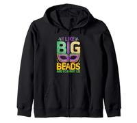 Mardi Gras I Like Big Beads Cannot Lie Funny Men Women Zip Hoodie