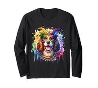 Mardi Gras Irish Water Spaniel Dog Long Sleeve T-Shirt