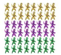 Mardi Gras King Cake Babies 1.2inch Plastic Gold Purple Green King Cake Babies for Ice Cube My Water Broke Baby Shower Games (24 PCS)