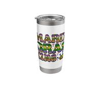 Mardi Gras King Vibrant Carnival Style Stainless Steel Insulated Tumbler