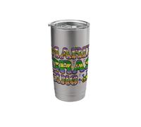 Mardi Gras King Vibrant Carnival Style Stainless Steel Insulated Tumbler