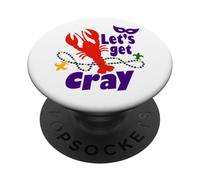 Mardi Gras Lets Get Cray Crawfish It Ain't Gonna Suck Itself PopSockets Adhesive PopGrip