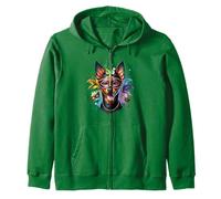 Mardi Gras Manchester Terrier Dog Zip Hoodie