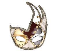 Mardi Gras Mask Men'S Masquerade Mask Vintage Venetian Checkered Musical Party Mens Masquerade(Black)