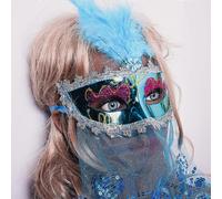 Mardi Gras Mask Rose Women's Masquerade Mask Oriental Feather Venetian Mask