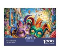 Mardi Gras Masks 1000 Piece Jigsaw Puzzle for Adults Puzzle Games Gift Giving 38x26cm/1000pcs