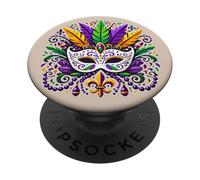 Mardi Gras Masquerade Festival Celebration Vibes PopSockets Adhesive PopGrip