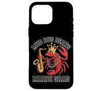Mardi Gras Mud Bug Beats Crawfish Saxophone Player Case for iPhone 16 Pro Max