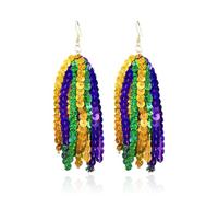 Mardi Gras Outfit for Women Mardi Gras Earrings Accessories Carnival Earrings for Fat Tuesday Celebration, Mardi Gras Parade Accessory Gifts, Brass, brass