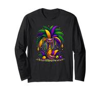 Mardi Gras Palm Tree Hawaiian Tropical Party Men Women Kids Long Sleeve T-Shirt