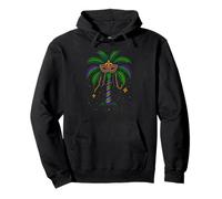 Mardi Gras Palm Tree Hawaiian Tropical Party Men Women Kids Pullover Hoodie