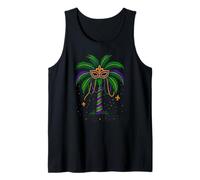 Mardi Gras Palm Tree Hawaiian Tropical Party Men Women Kids Tank Top