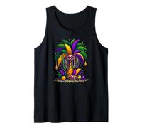 Mardi Gras Palm Tree Hawaiian Tropical Party Men Women Kids Tank Top