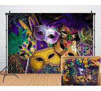 Mardi Gras Party Decoration Carnival Photography Backdrop Mystery Masquerade Backgrounds Dancing Birthday Party Banner Photo Booth for Wedding Bachelorette Party Decorations(8x6FT)