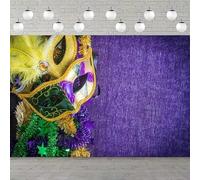 Mardi Gras Photography Backdrop Masquerade Background New Orleans Carnival Party Decor Festival Banner Beads Photo Booth 440x300CM
