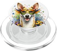 Mardi Gras Portuguese Podengo Dog PopSockets PopGrip for MagSafe
