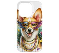 Mardi Gras Portuguese Podengo Pequeno Dog Case for iPhone 14 Pro