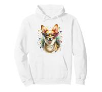 Mardi Gras Portuguese Podengo Pequeno Dog Pullover Hoodie