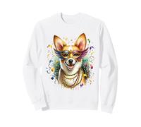 Mardi Gras Portuguese Podengo Pequeno Dog Sweatshirt