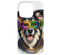 Mardi Gras Romanian Carpathian Shepherd Dog Case for iPhone 14 Pro