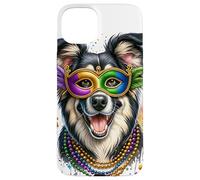 Mardi Gras Romanian Carpathian Shepherd Dog Case for iPhone 15 Plus