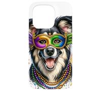Mardi Gras Romanian Carpathian Shepherd Dog Case for iPhone 15 Pro