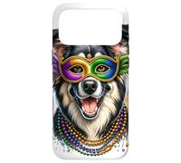 Mardi Gras Romanian Carpathian Shepherd Dog Case for iPhone 17 Pro Max