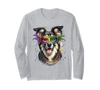 Mardi Gras Romanian Carpathian Shepherd Dog Long Sleeve T-Shirt