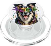 Mardi Gras Romanian Carpathian Shepherd Dog PopSockets PopGrip for MagSafe