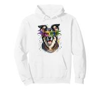 Mardi Gras Romanian Carpathian Shepherd Dog Pullover Hoodie