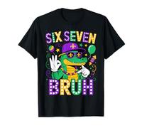 Mardi Gras Six Seven Bruh Mardigator Alligator 6 7 Meme Boys T-Shirt