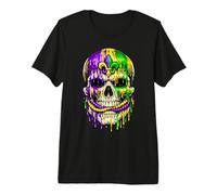 Mardi Gras Skull Fleur de Lis New Orleans Witch Doctor Premium T-Shirt