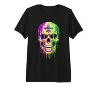 Mardi Gras Skull Fleur de Lis Voodoo New Orleans Doctor Premium T-Shirt
