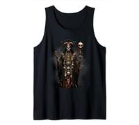 Mardi Gras Skull Top Hat New Orleans Witch Doctor Voodoo Tank Top