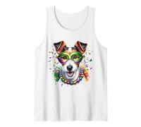Mardi Gras Smooth Fox Terrier Dog Tank Top