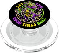 Mardi Gras T-Rex Dinosaur Dino Grawr Kids Boys Toddler Boy PopSockets PopGrip for MagSafe