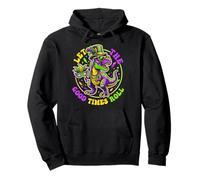 Mardi Gras T-Rex Dinosaur Dino Grawr Kids Boys Toddler Boy Pullover Hoodie