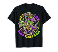 Mardi Gras T-Rex Dinosaur Dino Grawr Kids Boys Toddler Boy T-Shirt