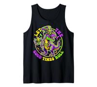 Mardi Gras T-Rex Dinosaur Dino Grawr Kids Boys Toddler Boy Tank Top