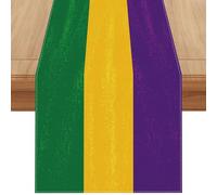 Mardi Gras Table Runner Mardi Gras Table Decor New Orleans Mardi Gras Brazil Carnival Decoration and Supplies for Home Kitchen 13x72 Inch